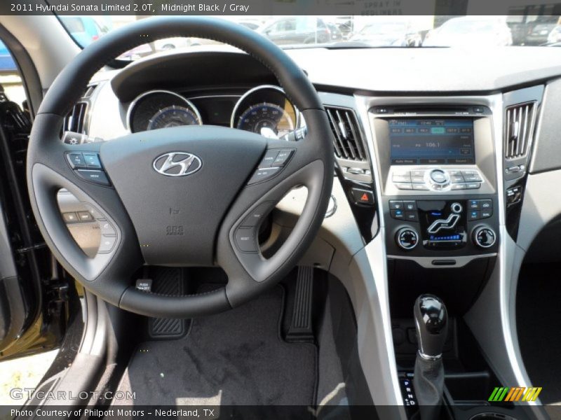 Midnight Black / Gray 2011 Hyundai Sonata Limited 2.0T