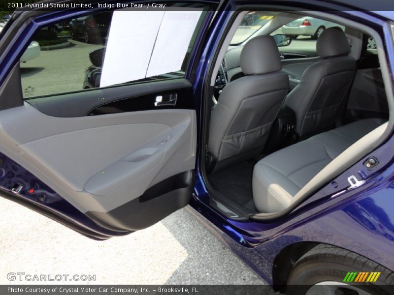 Indigo Blue Pearl / Gray 2011 Hyundai Sonata Limited