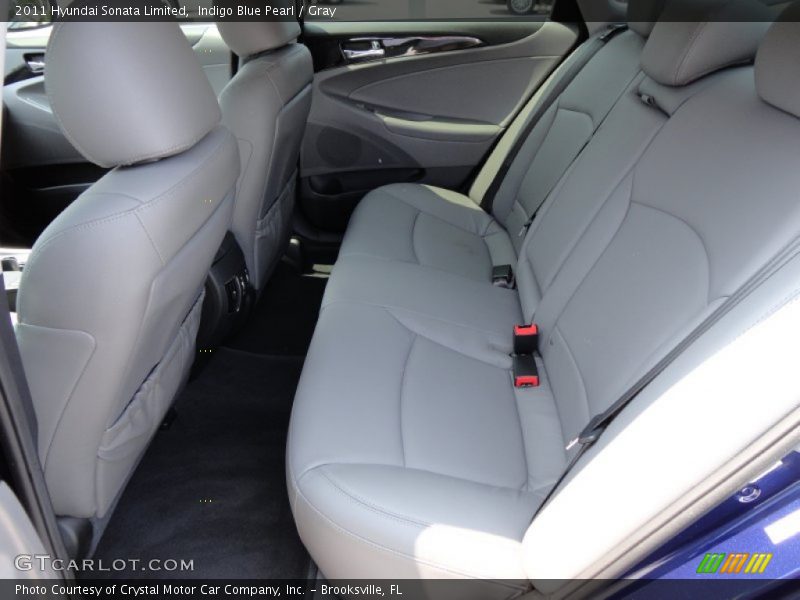 Indigo Blue Pearl / Gray 2011 Hyundai Sonata Limited