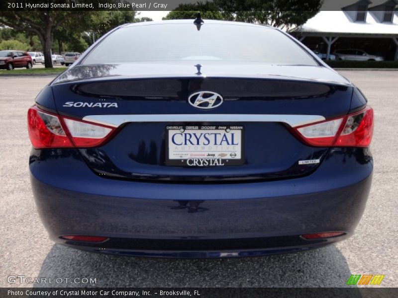 Indigo Blue Pearl / Gray 2011 Hyundai Sonata Limited