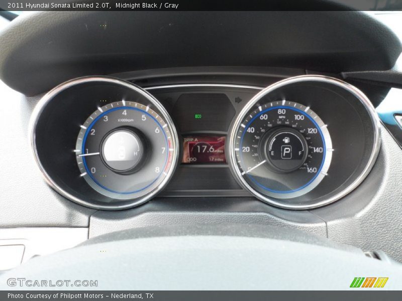 Midnight Black / Gray 2011 Hyundai Sonata Limited 2.0T