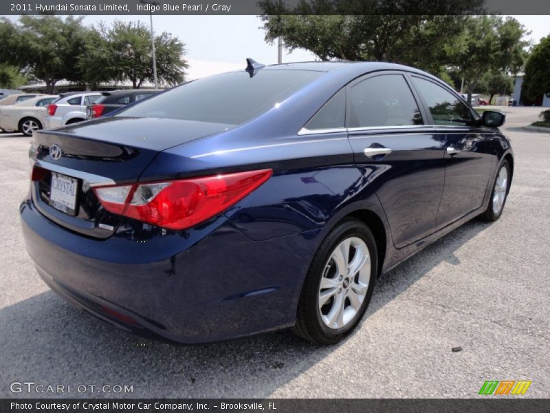 Indigo Blue Pearl / Gray 2011 Hyundai Sonata Limited