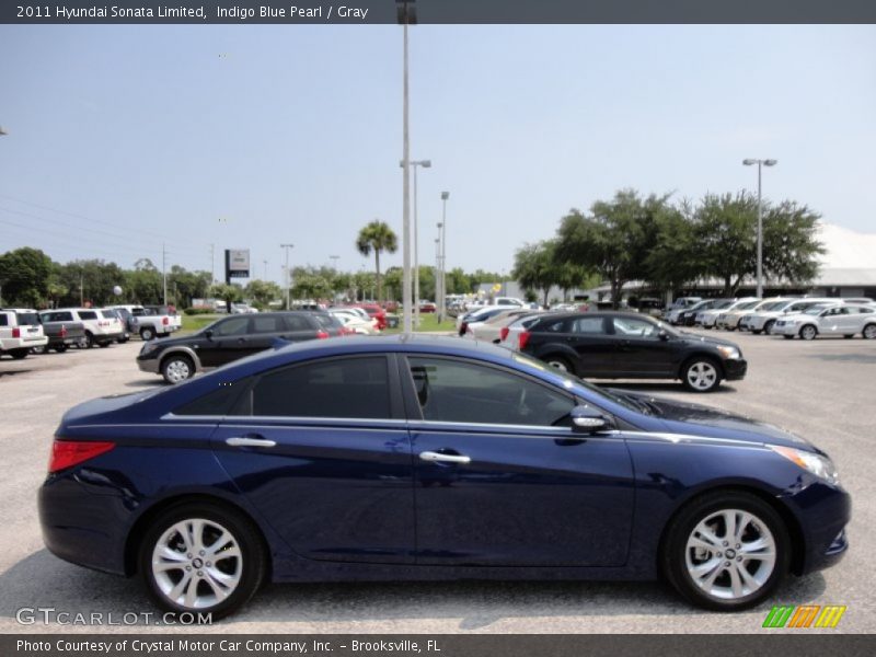 Indigo Blue Pearl / Gray 2011 Hyundai Sonata Limited