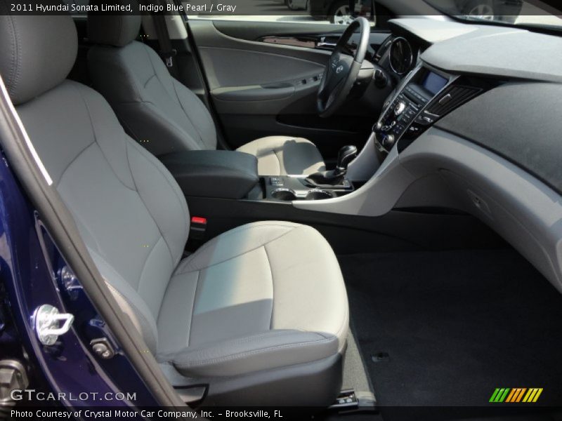 Indigo Blue Pearl / Gray 2011 Hyundai Sonata Limited