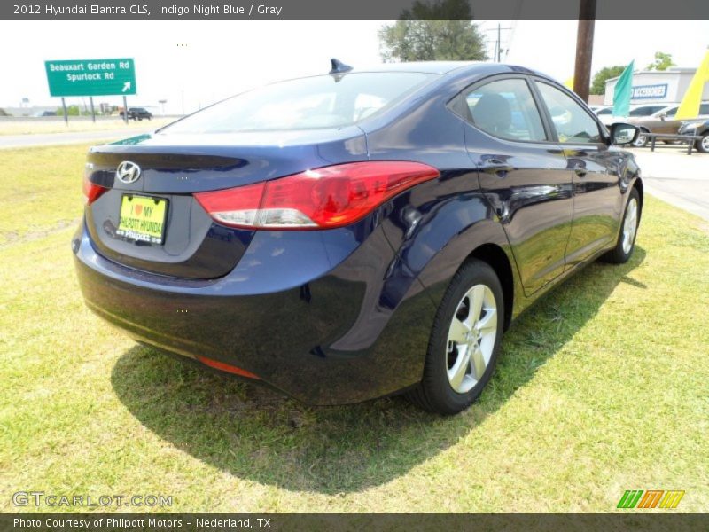 Indigo Night Blue / Gray 2012 Hyundai Elantra GLS