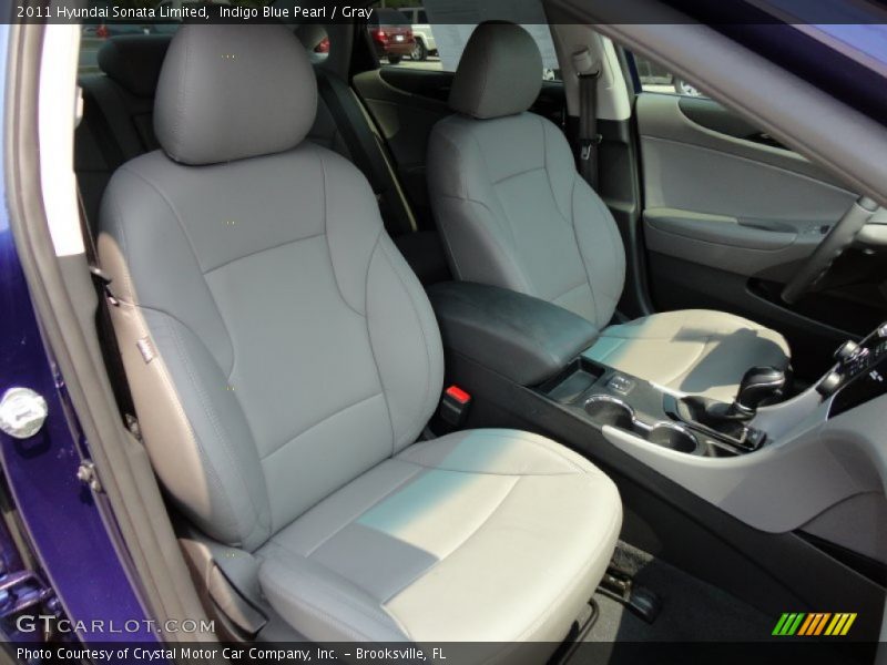 Indigo Blue Pearl / Gray 2011 Hyundai Sonata Limited
