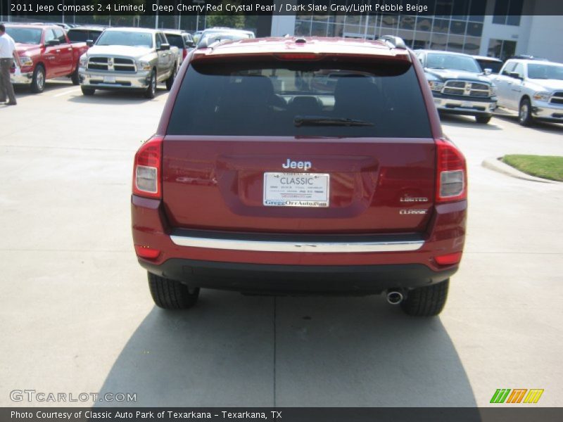 Deep Cherry Red Crystal Pearl / Dark Slate Gray/Light Pebble Beige 2011 Jeep Compass 2.4 Limited