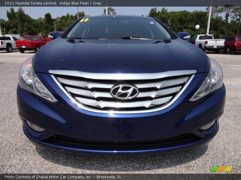 Indigo Blue Pearl / Gray 2011 Hyundai Sonata Limited