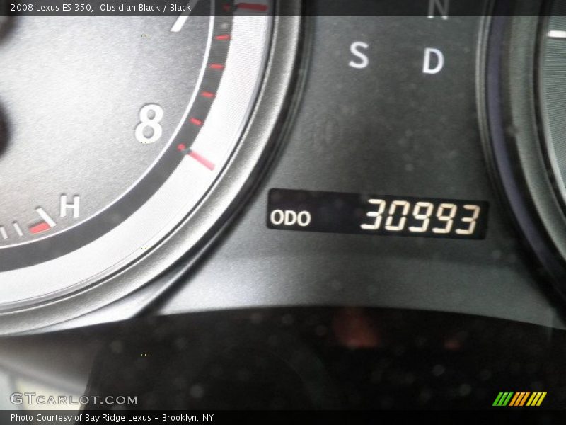 Obsidian Black / Black 2008 Lexus ES 350