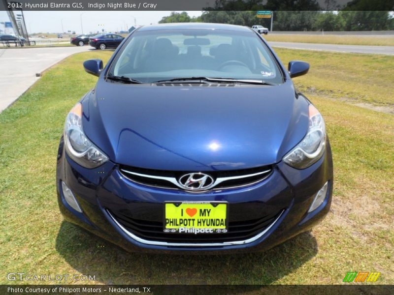 Indigo Night Blue / Gray 2012 Hyundai Elantra GLS