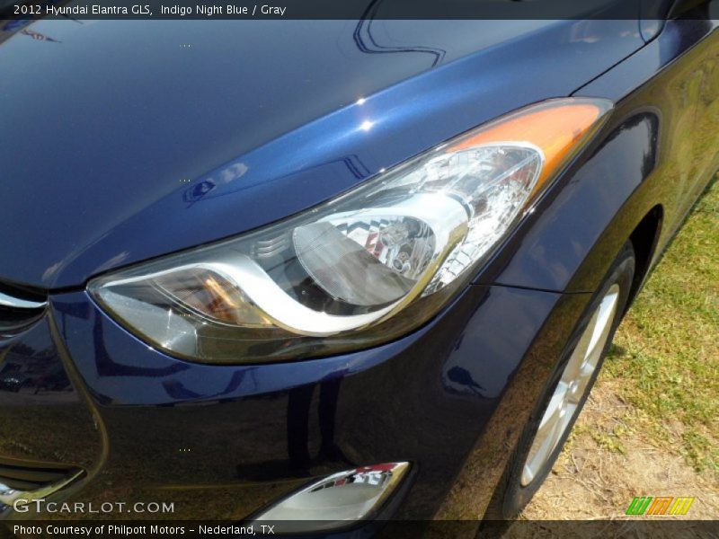 Indigo Night Blue / Gray 2012 Hyundai Elantra GLS