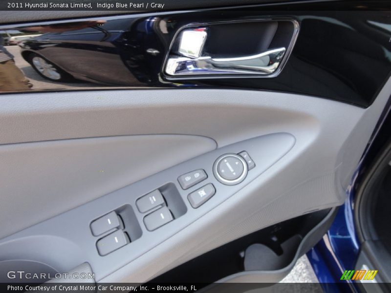 Indigo Blue Pearl / Gray 2011 Hyundai Sonata Limited