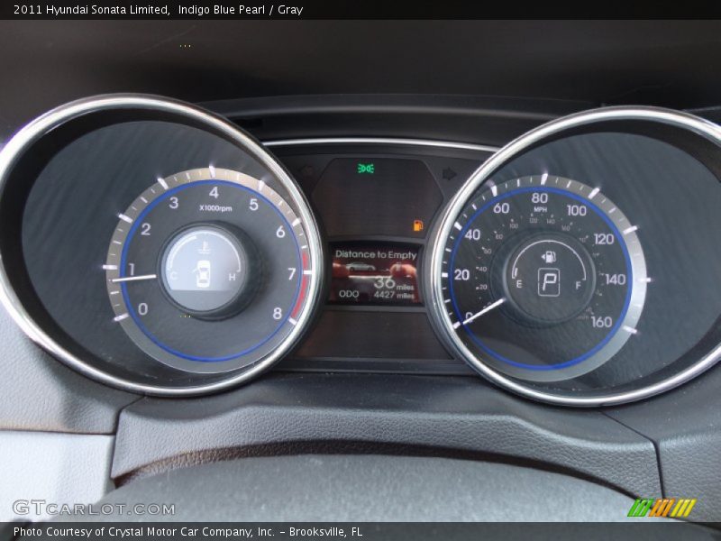 Indigo Blue Pearl / Gray 2011 Hyundai Sonata Limited