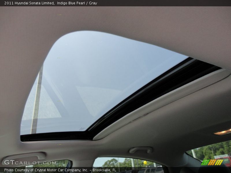 Indigo Blue Pearl / Gray 2011 Hyundai Sonata Limited