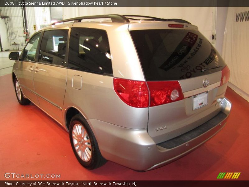 Silver Shadow Pearl / Stone 2008 Toyota Sienna Limited AWD