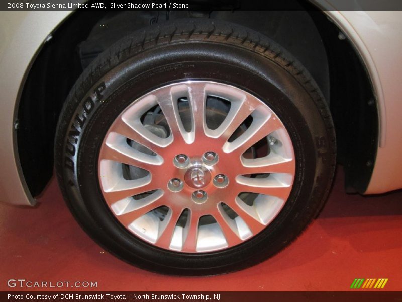 Silver Shadow Pearl / Stone 2008 Toyota Sienna Limited AWD