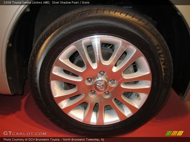 Silver Shadow Pearl / Stone 2008 Toyota Sienna Limited AWD