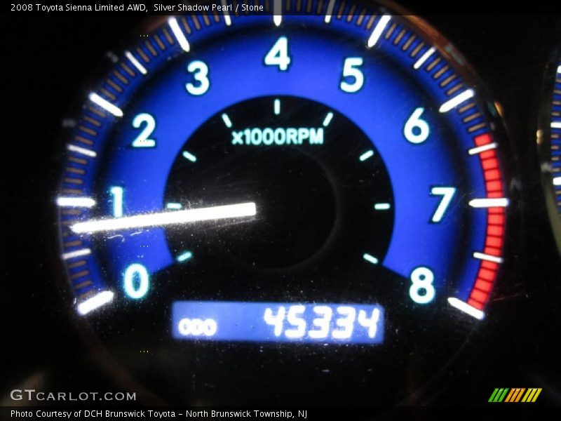Silver Shadow Pearl / Stone 2008 Toyota Sienna Limited AWD