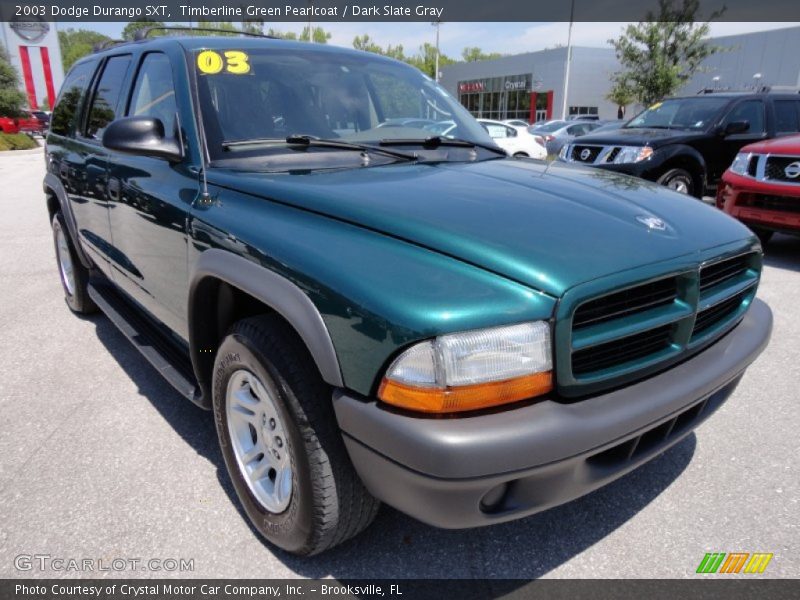 Timberline Green Pearlcoat / Dark Slate Gray 2003 Dodge Durango SXT