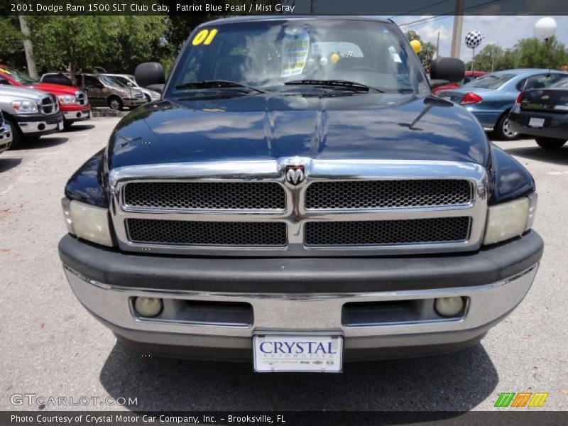 Patriot Blue Pearl / Mist Gray 2001 Dodge Ram 1500 SLT Club Cab