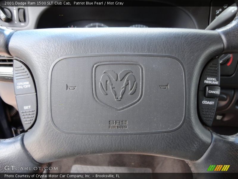 Patriot Blue Pearl / Mist Gray 2001 Dodge Ram 1500 SLT Club Cab
