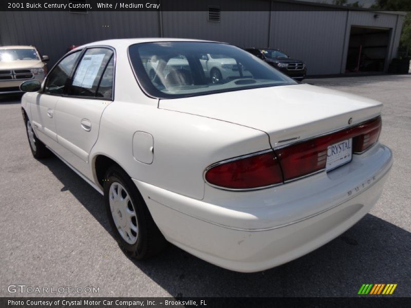 White / Medium Gray 2001 Buick Century Custom