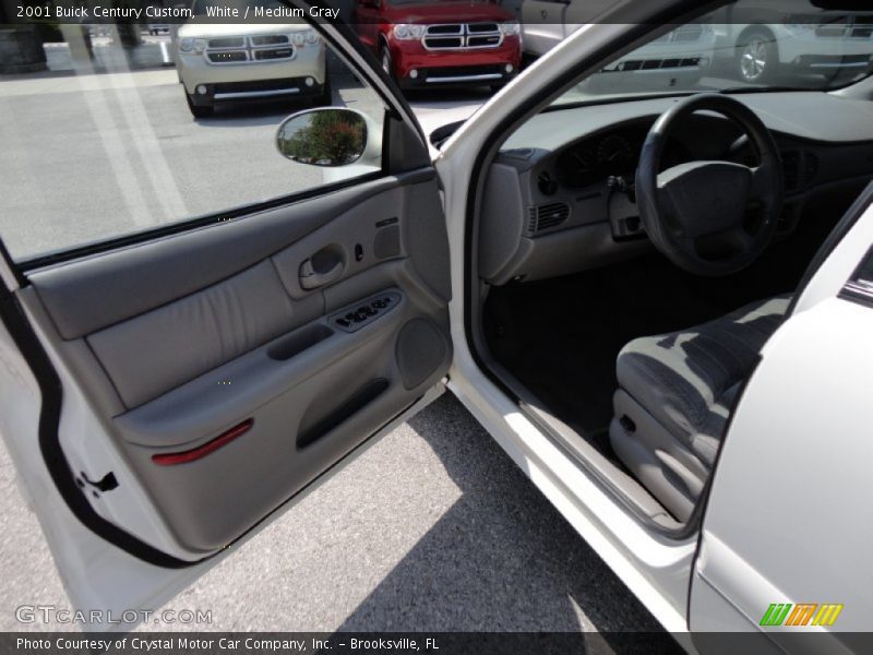 White / Medium Gray 2001 Buick Century Custom