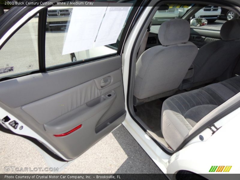 White / Medium Gray 2001 Buick Century Custom