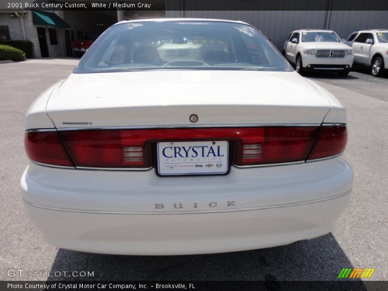 White / Medium Gray 2001 Buick Century Custom