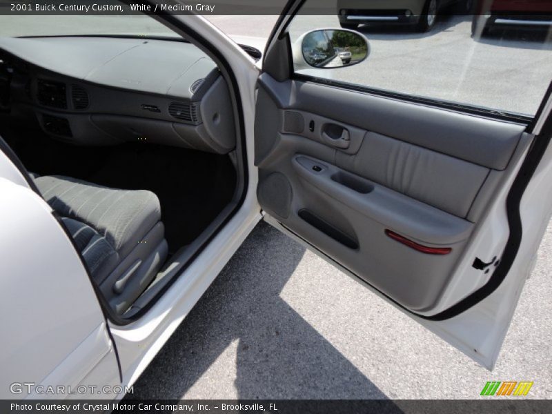 White / Medium Gray 2001 Buick Century Custom