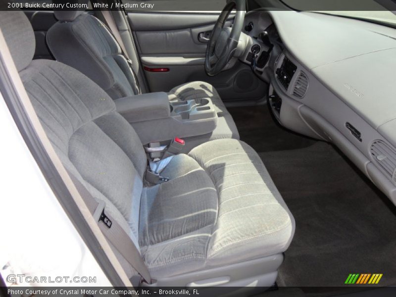 White / Medium Gray 2001 Buick Century Custom