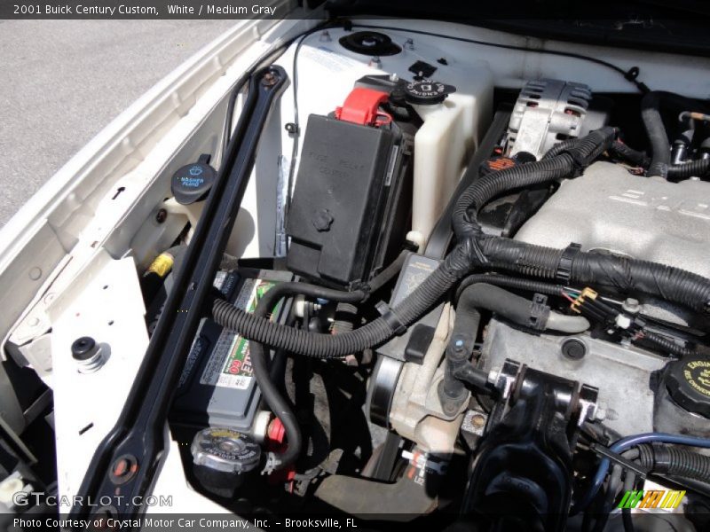 White / Medium Gray 2001 Buick Century Custom