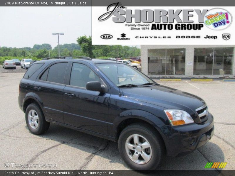 Midnight Blue / Beige 2009 Kia Sorento LX 4x4