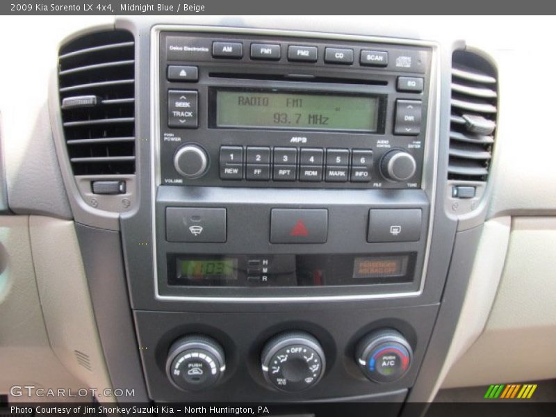 Controls of 2009 Sorento LX 4x4