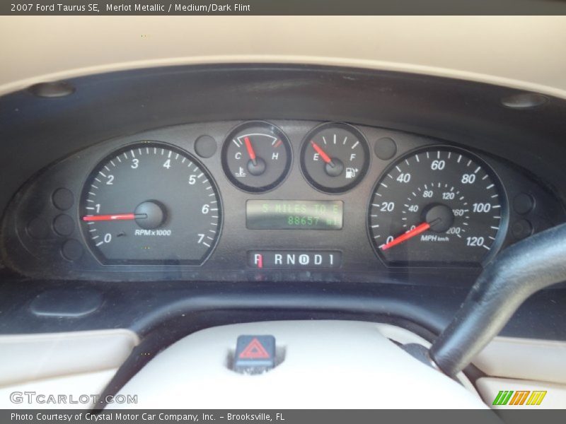 Merlot Metallic / Medium/Dark Flint 2007 Ford Taurus SE