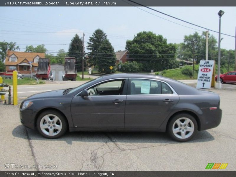 Taupe Gray Metallic / Titanium 2010 Chevrolet Malibu LS Sedan