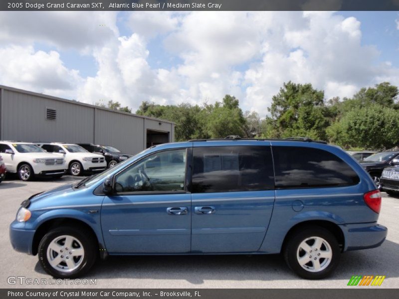 Atlantic Blue Pearl / Medium Slate Gray 2005 Dodge Grand Caravan SXT