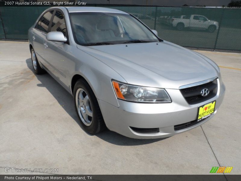 Bright Silver / Gray 2007 Hyundai Sonata GLS