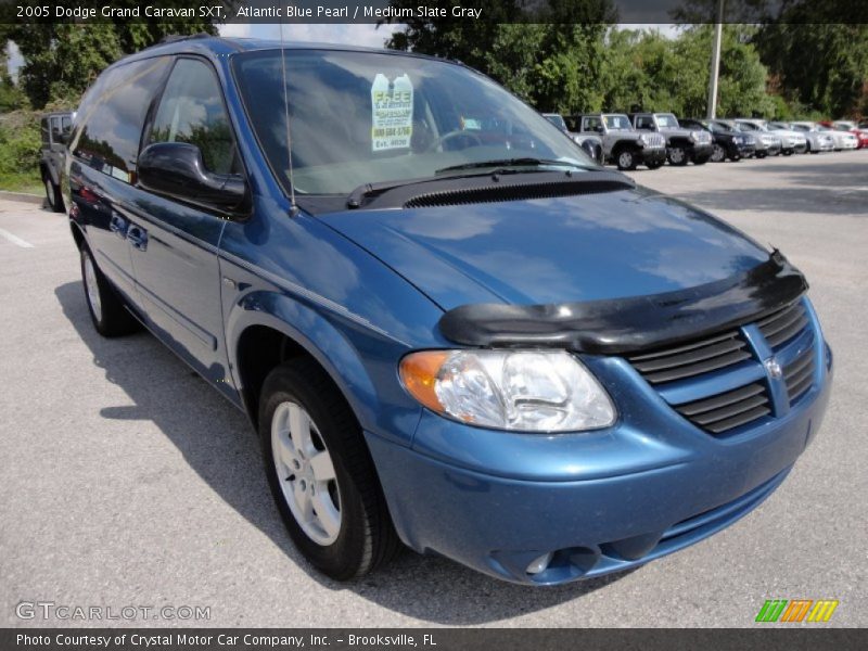 Atlantic Blue Pearl / Medium Slate Gray 2005 Dodge Grand Caravan SXT