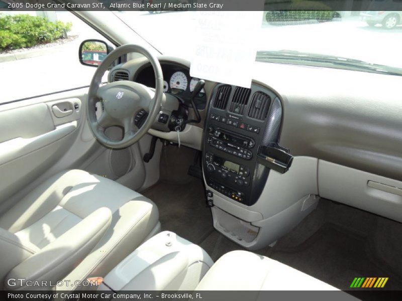 Atlantic Blue Pearl / Medium Slate Gray 2005 Dodge Grand Caravan SXT