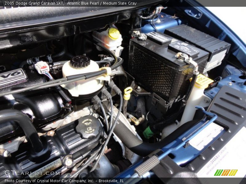 Atlantic Blue Pearl / Medium Slate Gray 2005 Dodge Grand Caravan SXT