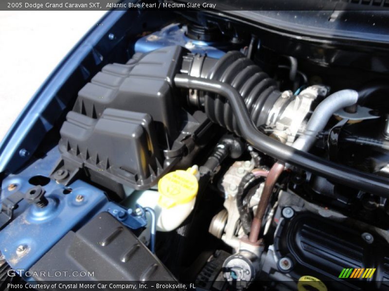 Atlantic Blue Pearl / Medium Slate Gray 2005 Dodge Grand Caravan SXT