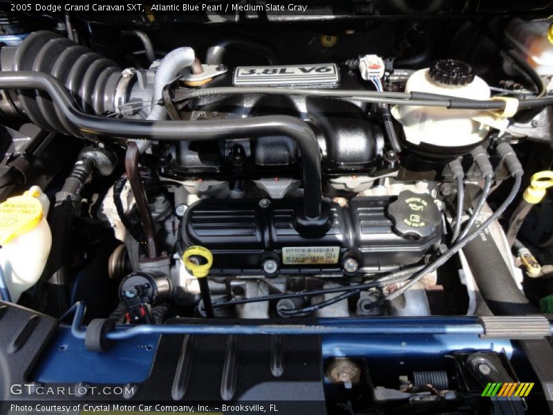 Atlantic Blue Pearl / Medium Slate Gray 2005 Dodge Grand Caravan SXT