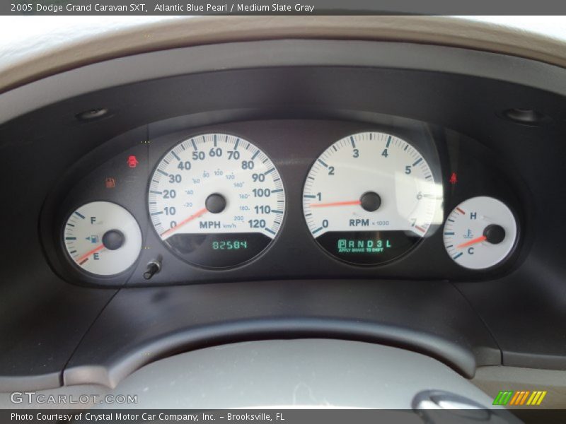 Atlantic Blue Pearl / Medium Slate Gray 2005 Dodge Grand Caravan SXT