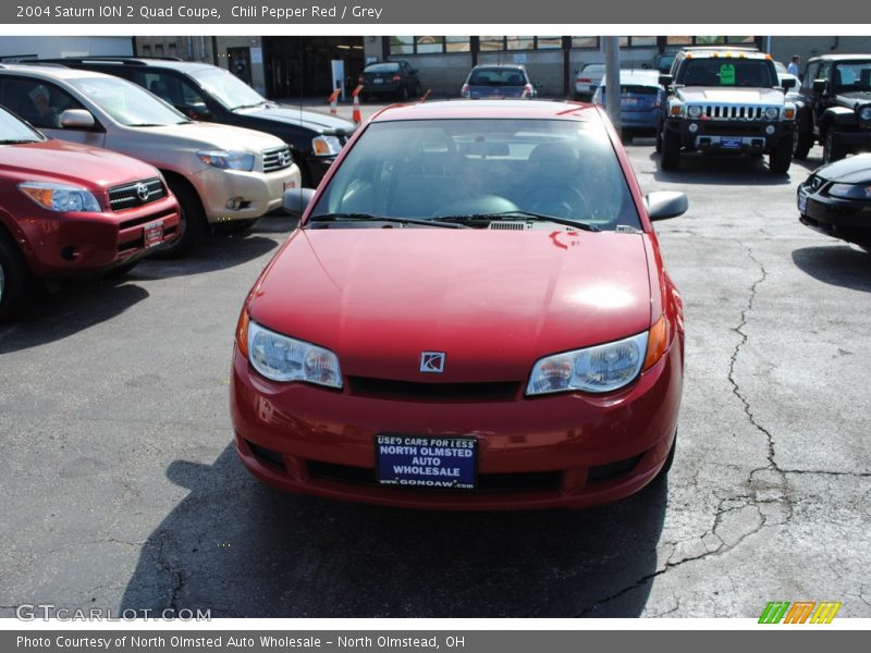 Chili Pepper Red / Grey 2004 Saturn ION 2 Quad Coupe
