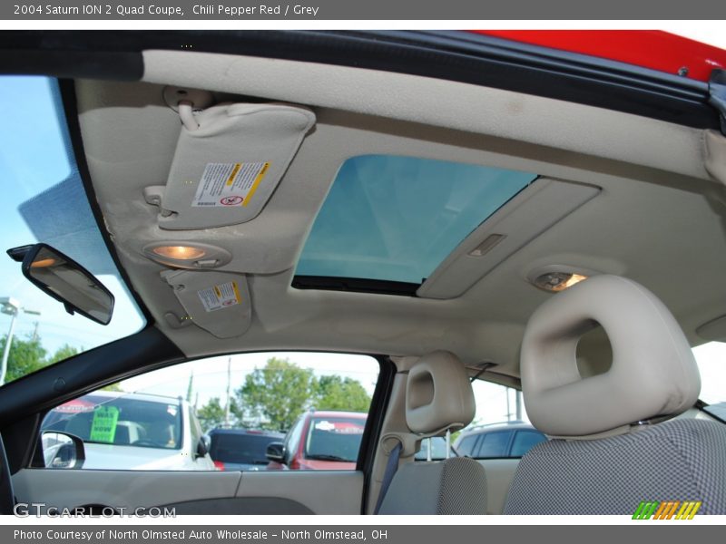 Chili Pepper Red / Grey 2004 Saturn ION 2 Quad Coupe