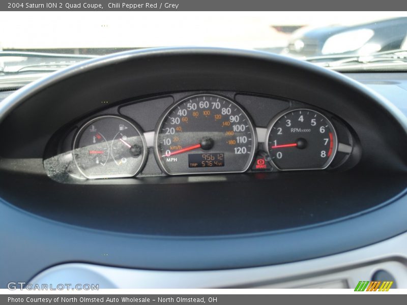 Chili Pepper Red / Grey 2004 Saturn ION 2 Quad Coupe