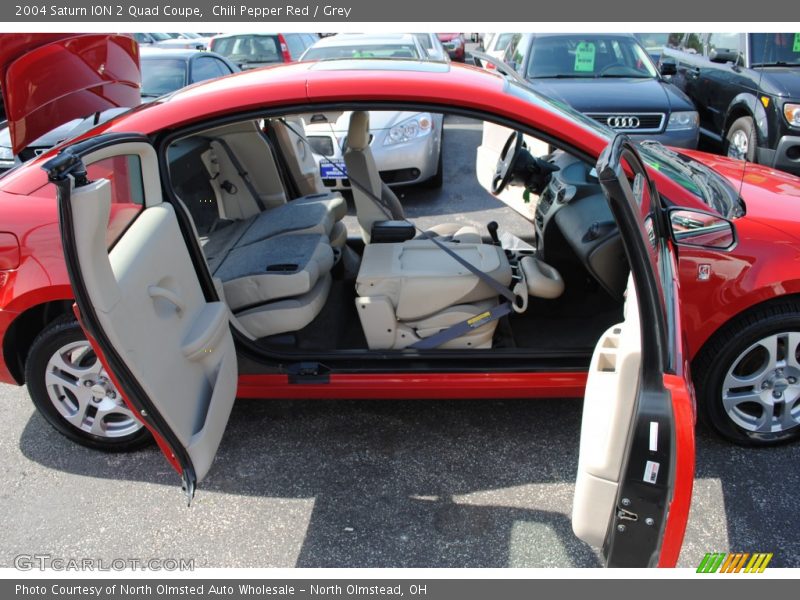 Chili Pepper Red / Grey 2004 Saturn ION 2 Quad Coupe