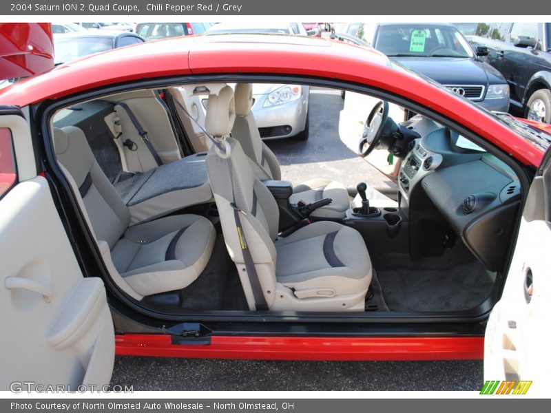Chili Pepper Red / Grey 2004 Saturn ION 2 Quad Coupe