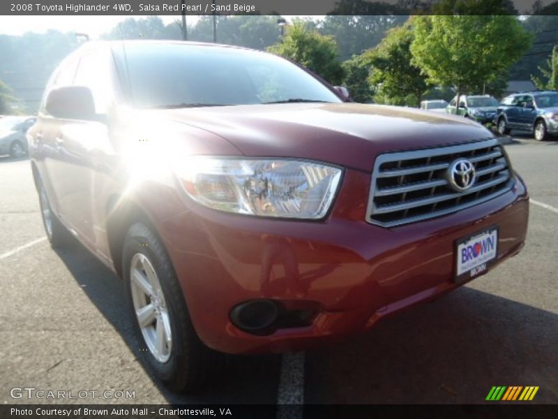 Salsa Red Pearl / Sand Beige 2008 Toyota Highlander 4WD